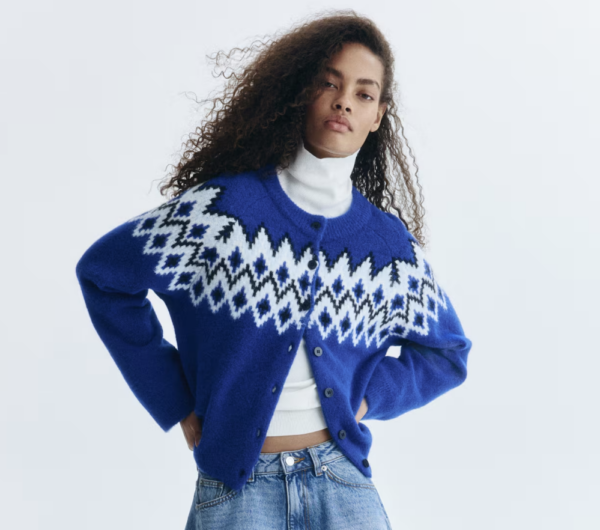 Cárdigan en tejido jacquard